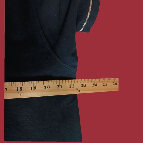 Burberry Golf Mens Polo Shirt Classic Fit With Check Trim blk Medium - Picture 14 of 16